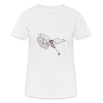 Trompette de chanson d’ange fantastique - T-shirt respirant Femme - blanc - Devant - AI Model Female 172 dark (172cm)