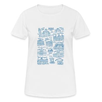 MONUMENTAL MADRID - Women's Breathable T-Shirt - white - Front - AI Model Female 172 dark (172cm)