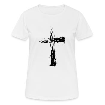 Croix - T-shirt respirant Femme - blanc - Devant - AI Model Female 172 dark (172cm)
