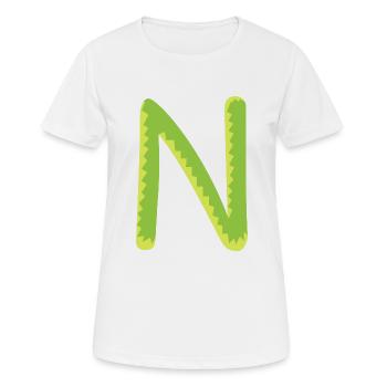 Letter N - Women's Breathable T-Shirt - white - Front - AI Model Female 172 dark (172cm)
