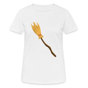 Besen - Frauen T-Shirt atmungsaktiv - Weiß - Vorne - AI Model Female 172 dark (172cm)