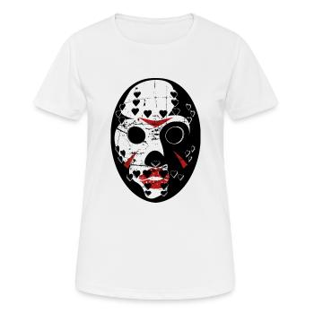 Horror mask - Women's Breathable T-Shirt - white - Front - AI Model Female 172 dark (172cm)