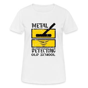 Metalldetektion Old School An'uncios Deep Detector - Frauen T-Shirt atmungsaktiv - Weiß - Vorne - AI Model Female 172 dark (172cm)