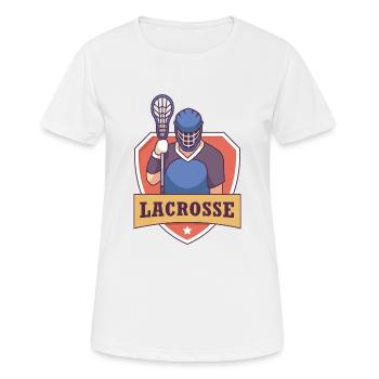 Lacrosse - Frauen T-Shirt atmungsaktiv - Weiß - Vorne - AI Model Female 172 dark (172cm)