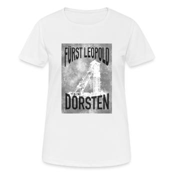 Zeche Fürst Leopold Dorsten Bergwerk Bergbau - Frauen T-Shirt atmungsaktiv - Weiß - Vorne - AI Model Female 172 dark (172cm)