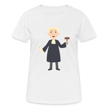 Richter - Frauen T-Shirt atmungsaktiv - Weiß - Vorne - AI Model Female 172 dark (172cm)