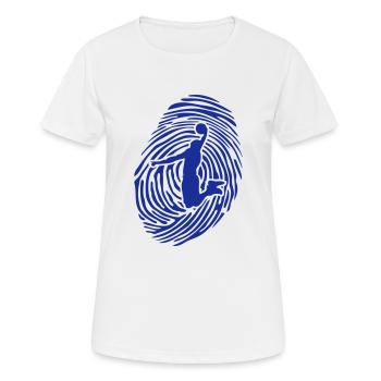 Basketball Fingerabdruck Dunk - Frauen T-Shirt atmungsaktiv - Weiß - Vorne - AI Model Female 172 dark (172cm)