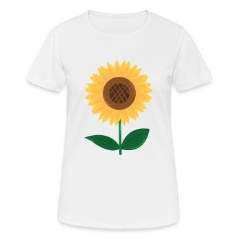 Tournesol - T-shirt respirant Femme - blanc - Devant - AI Model Female 172 dark (172cm)