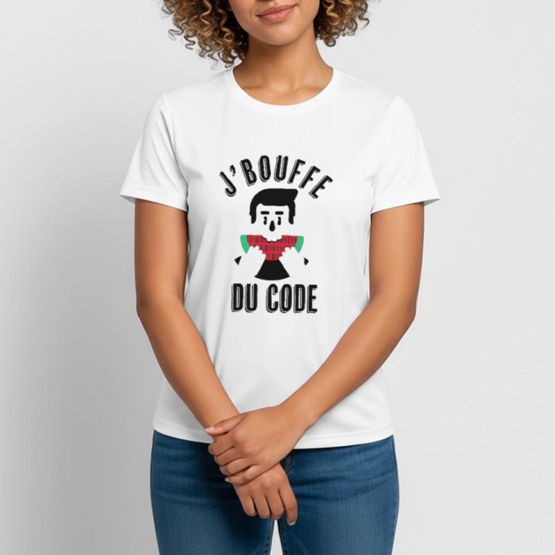 Je bouffe du code T-shirt respirant Femme