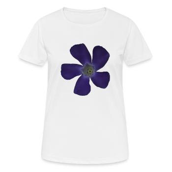 Fleur pourpre pervenche - T-shirt respirant Femme - blanc - Devant - AI Model Female 172 dark (172cm)