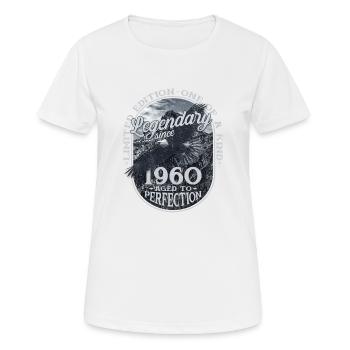 Légendaire depuis 1960 - T-shirt respirant Femme - blanc - Devant - AI Model Female 172 dark (172cm)