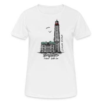 BENGTSKÄR LIGHTHOUSE Marine Textiles, and Gifts - Women's Breathable T-Shirt - white - Front - AI Model Female 172 dark (172cm)