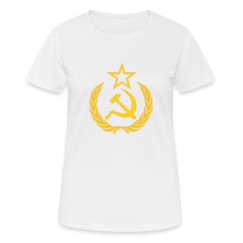 Union soviétique Communisme URSS URSS Russie - T-shirt respirant Femme - blanc - Devant - AI Model Female 172 dark (172cm)