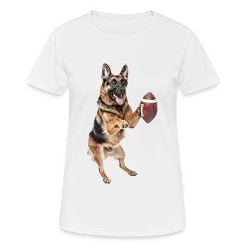 Berger allemand - T-shirt respirant Femme - blanc - Devant - AI Model Female 172 dark (172cm)