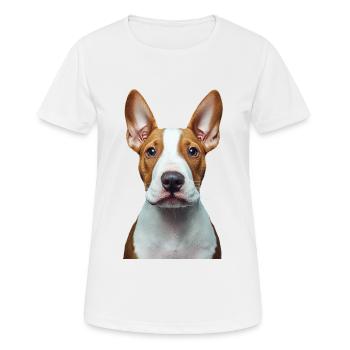Bullterrier - Frauen T-Shirt atmungsaktiv - Weiß - Vorne - AI Model Female 172 dark (172cm)