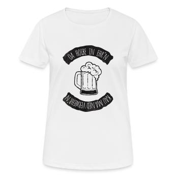 Oa Hoibe in ehr'n - Frauen T-Shirt atmungsaktiv - Weiß - Vorne - AI Model Female 172 dark (172cm)