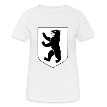 Armoiries de l'ours de Berlin - T-shirt respirant Femme - blanc - Devant - AI Model Female 172 dark (172cm)