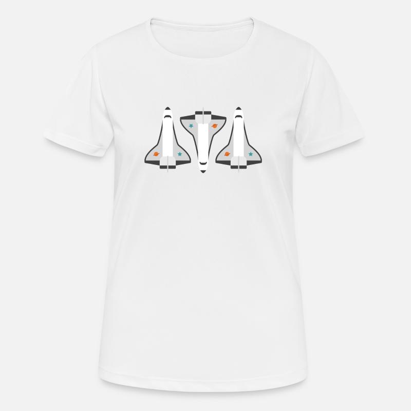 Three Space Shuttles - Women's Breathable T-Shirt - white