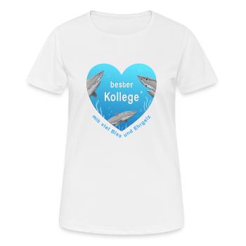 bester Kollege - Frauen T-Shirt atmungsaktiv - Weiß - Vorne - AI Model Female 172 dark (172cm)