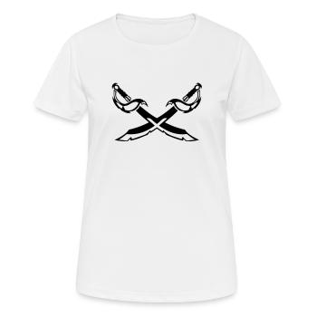 epee saber crosses 202 - Women's Breathable T-Shirt - white - Front - AI Model Female 172 dark (172cm)