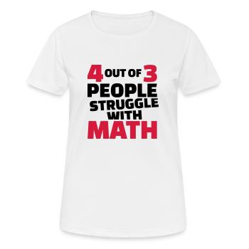 Mathe - Frauen T-Shirt atmungsaktiv - Weiß - Vorne - AI Model Female 172 dark (172cm)