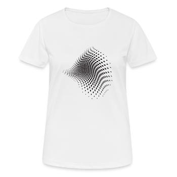Cadeau de géométrie de formes d'illusion d'optique - T-shirt respirant Femme - blanc - Devant - AI Model Female 172 dark (172cm)