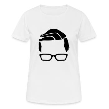 Hipster - Frauen T-Shirt atmungsaktiv - Weiß - Vorne - AI Model Female 172 dark (172cm)