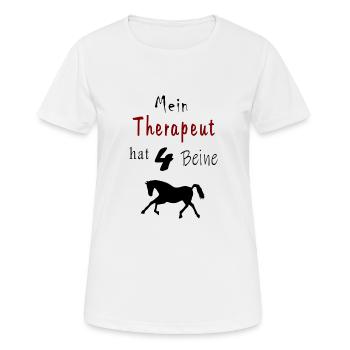 Therapeut Pferd - Frauen T-Shirt atmungsaktiv - Weiß - Vorne - AI Model Female 172 dark (172cm)