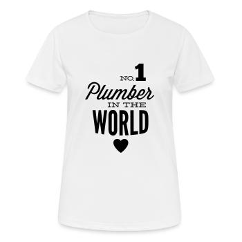 Plomberie les meilleures du monde - T-shirt respirant Femme - blanc - Devant - AI Model Female 172 dark (172cm)