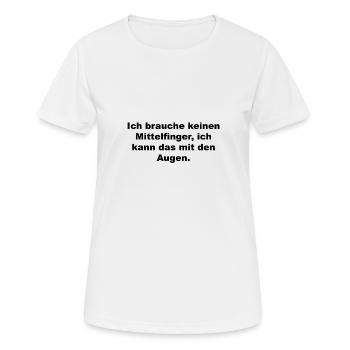 Énonciation drôle - T-shirt respirant Femme - blanc - Devant - AI Model Female 172 dark (172cm)