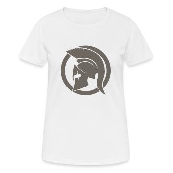 Grauer Spartaner - Frauen T-Shirt atmungsaktiv - Weiß - Vorne - AI Model Female 172 dark (172cm)