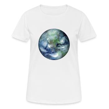 Planète Terre - T-shirt respirant Femme - blanc - Devant - AI Model Female 172 dark (172cm)
