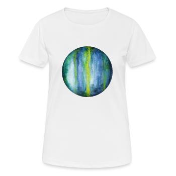 Uranus - Frauen T-Shirt atmungsaktiv - Weiß - Vorne - AI Model Female 172 dark (172cm)