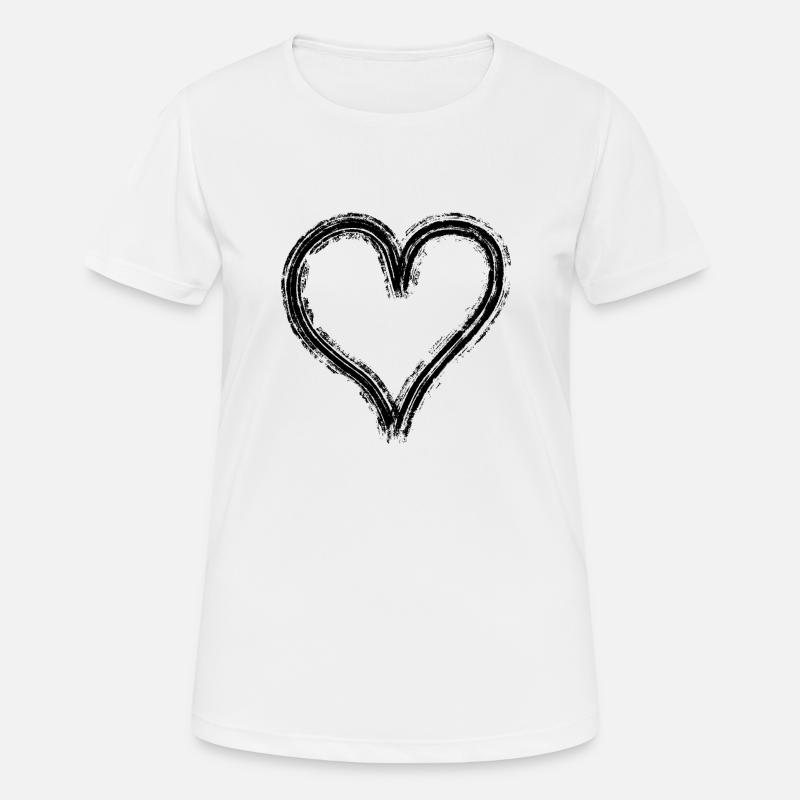 Graffiti heart black - Women's Breathable T-Shirt - white