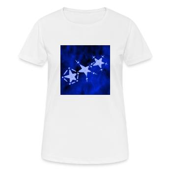 DREI STERNE ELEKTRISCH - Frauen T-Shirt atmungsaktiv - Weiß - Vorne - AI Model Female 172 dark (172cm)