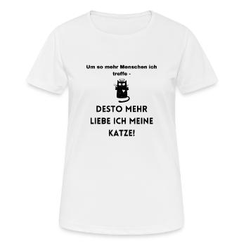 Katzenliebhaber - Frauen T-Shirt atmungsaktiv - Weiß - Vorne - AI Model Female 172 dark (172cm)