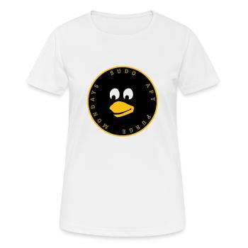 Linux Penguin Tux Design - Women's Breathable T-Shirt - white - Front - AI Model Female 172 dark (172cm)