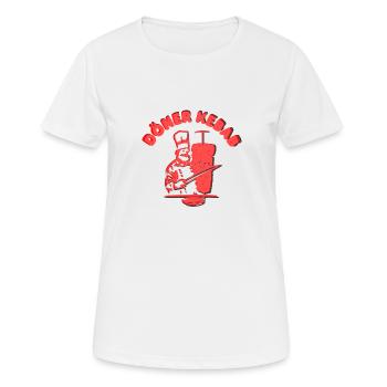 Doner kebab the device snack kebab shop meat - Women's Breathable T-Shirt - white - Front - AI Model Female 172 dark (172cm)