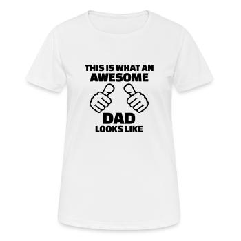 Awesome Dad - T-shirt respirant Femme - blanc - Devant - AI Model Female 172 dark (172cm)