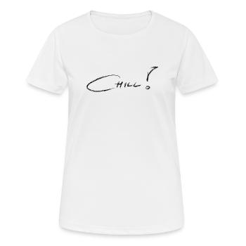Chill - Frauen T-Shirt atmungsaktiv - Weiß - Vorne - AI Model Female 172 dark (172cm)