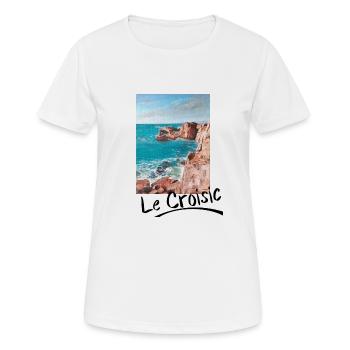 Atlantikküste - Frauen T-Shirt atmungsaktiv - Weiß - Vorne - AI Model Female 172 dark (172cm)