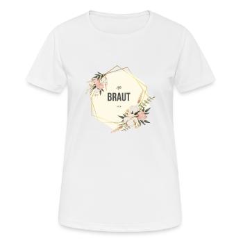 Braut Outfit JGA Boho floral - Frauen T-Shirt atmungsaktiv - Weiß - Vorne - AI Model Female 172 dark (172cm)