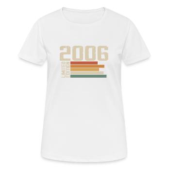 2006 Jahrgang - Retro 2006 Geburtstagsgeschenk 2006 - Frauen T-Shirt atmungsaktiv - Weiß - Vorne - AI Model Female 172 dark (172cm)