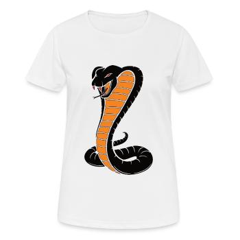 Cobra cool, roi des serpents venimeux - T-shirt respirant Femme - blanc - Devant - AI Model Female 172 dark (172cm)
