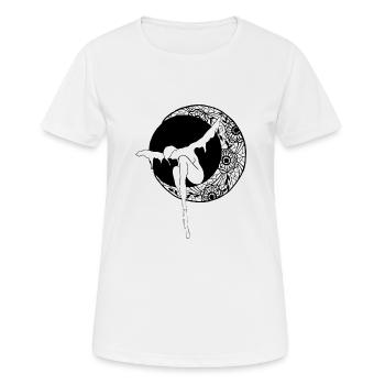 Lune de dentelle - T-shirt respirant Femme - blanc - Devant - AI Model Female 172 dark (172cm)