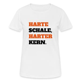 Harte Schale Harter Kern Harte Kerle Ghetto Biker - Frauen T-Shirt atmungsaktiv - Weiß - Vorne - AI Model Female 172 dark (172cm)