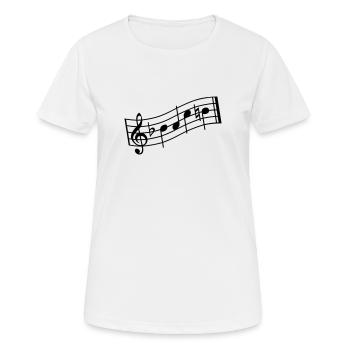 bach - Frauen T-Shirt atmungsaktiv - Weiß - Vorne - AI Model Female 172 dark (172cm)