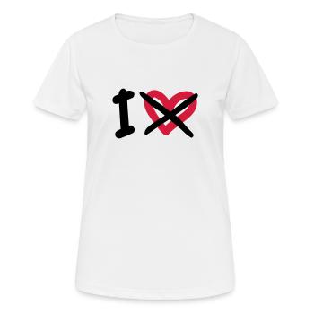 I Hate - Frauen T-Shirt atmungsaktiv - Weiß - Vorne - AI Model Female 172 dark (172cm)