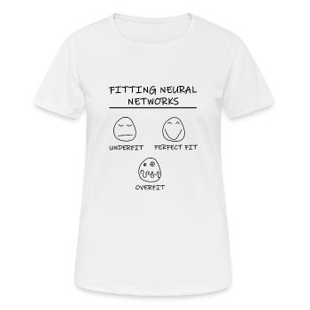 Datascience: Neural Networks Model Fitting (Black) - Women's Breathable T-Shirt - white - Front - AI Model Female 172 dark (172cm)