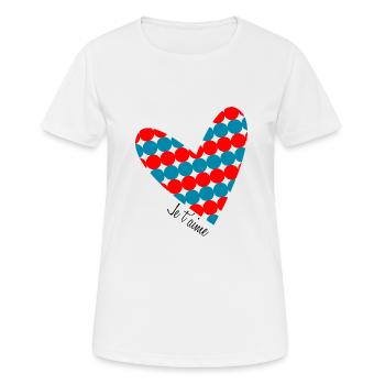 VALENTINSTAG. Junggesellinnenabschied. ICH LIEBE DICH. ICH LIEBE DICH. LIEBE - Frauen T-Shirt atmungsaktiv - Weiß - Vorne - AI Model Female 172 dark (172cm)